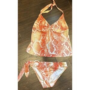 Victoria's‎ Secret 3 Pc Swimsuit Top Sz Large & Bottoms Sz Small Snake Print